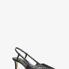 Alora handgewebte Slingback-Pumps aus Leder