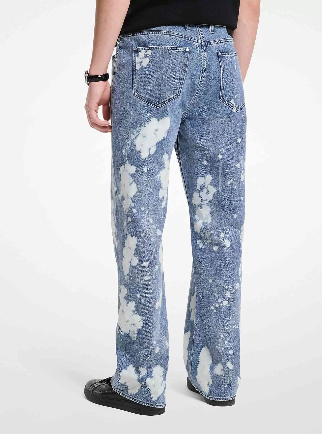 Arden Splattered Denim Relaxed-Fit-Jeans