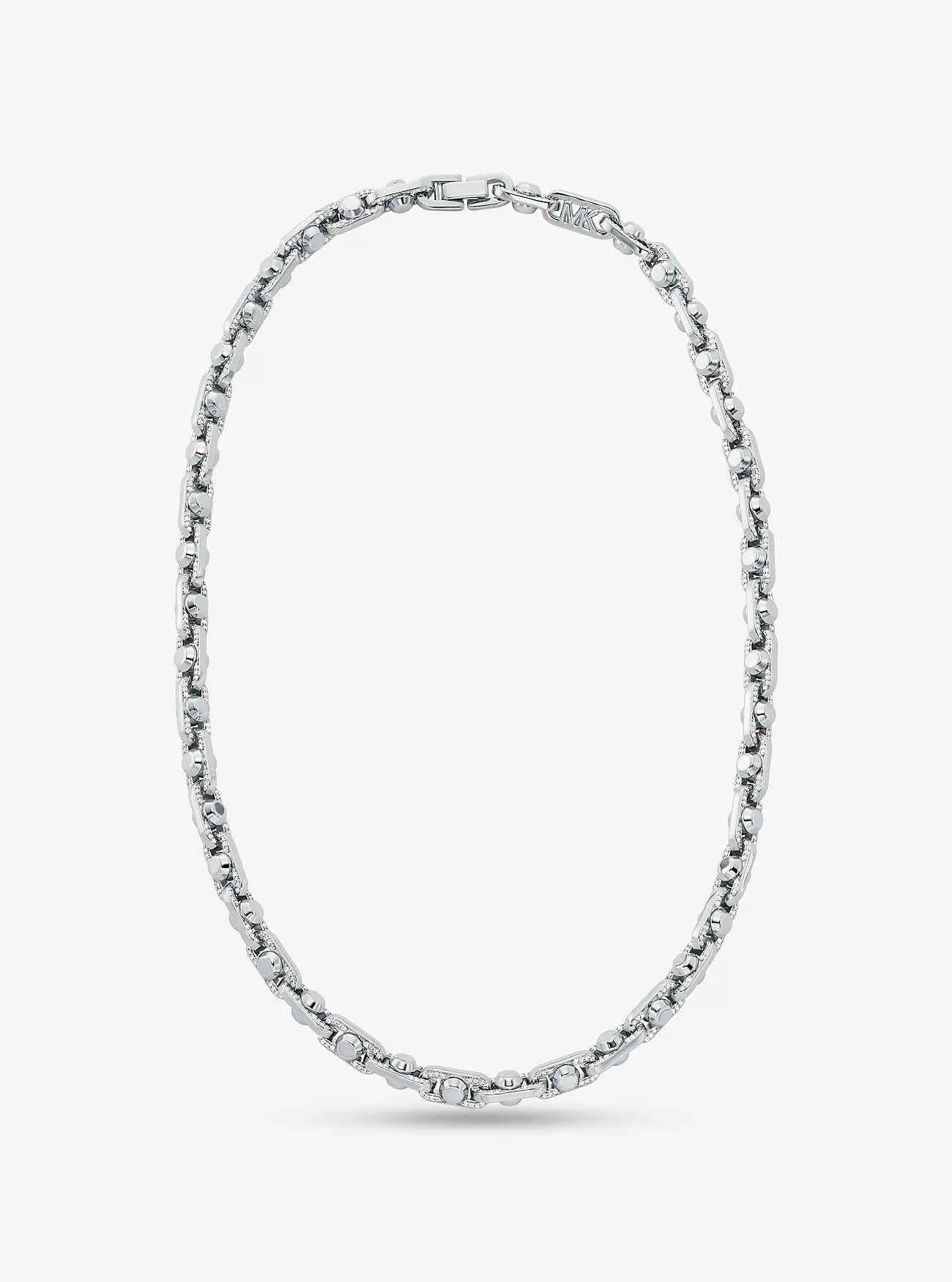 Astor Link Mittelgroße Pavé-Halskette aus edelmetallbeschichtetem Messing