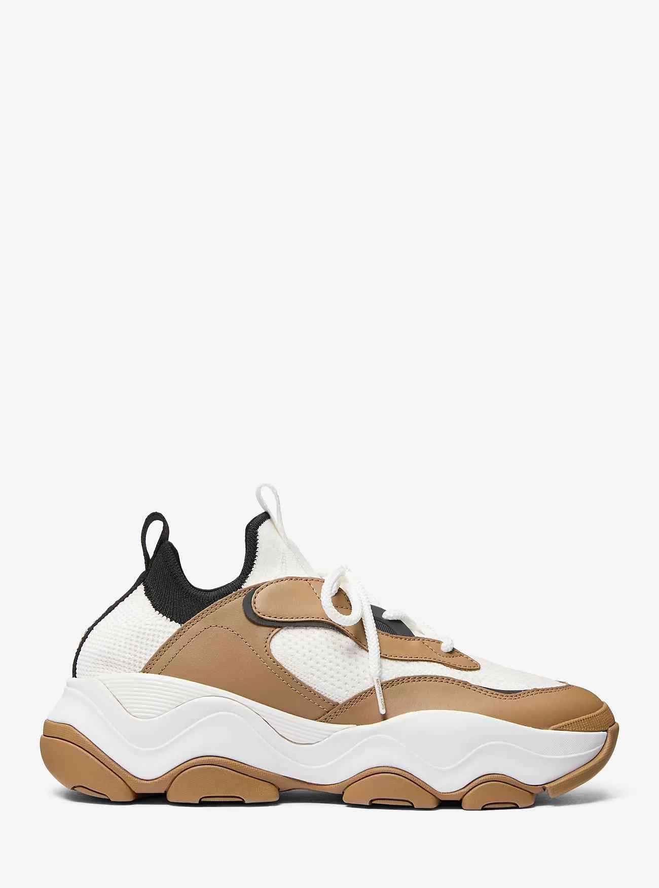 Atlas Stretch-Sneaker aus Strick und Leder