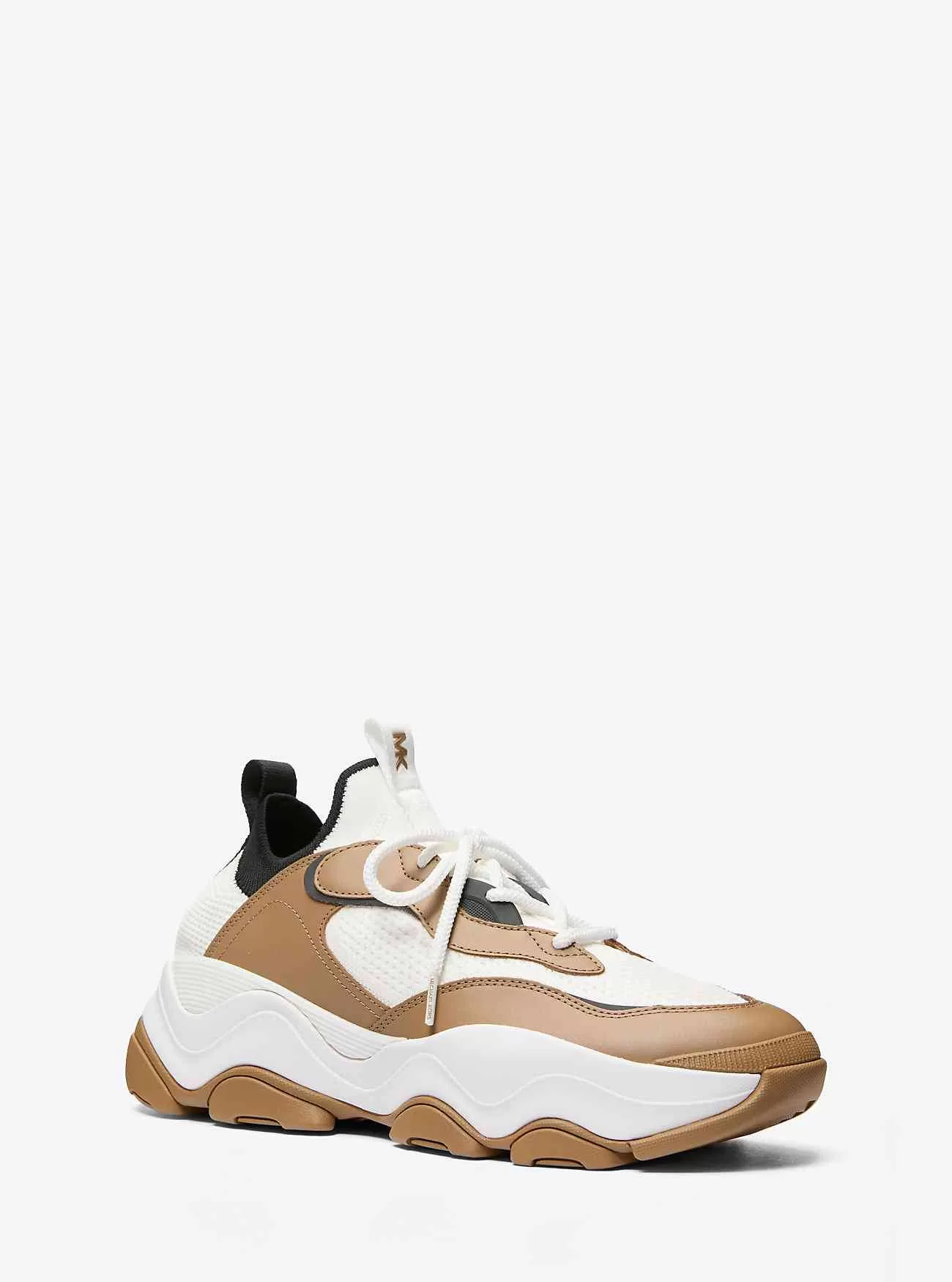 Atlas Stretch-Sneaker aus Strick und Leder