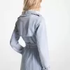 Ausgefranster Denim-Trenchcoat