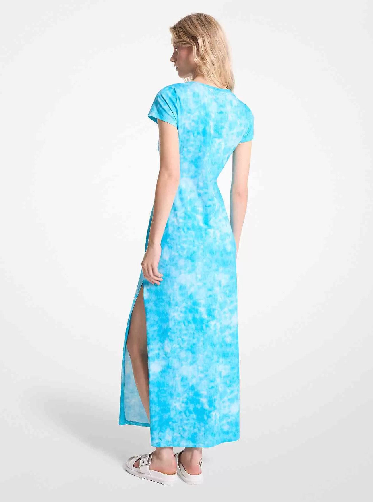 Batik-Maxikleid aus Stretch-Baumwolle