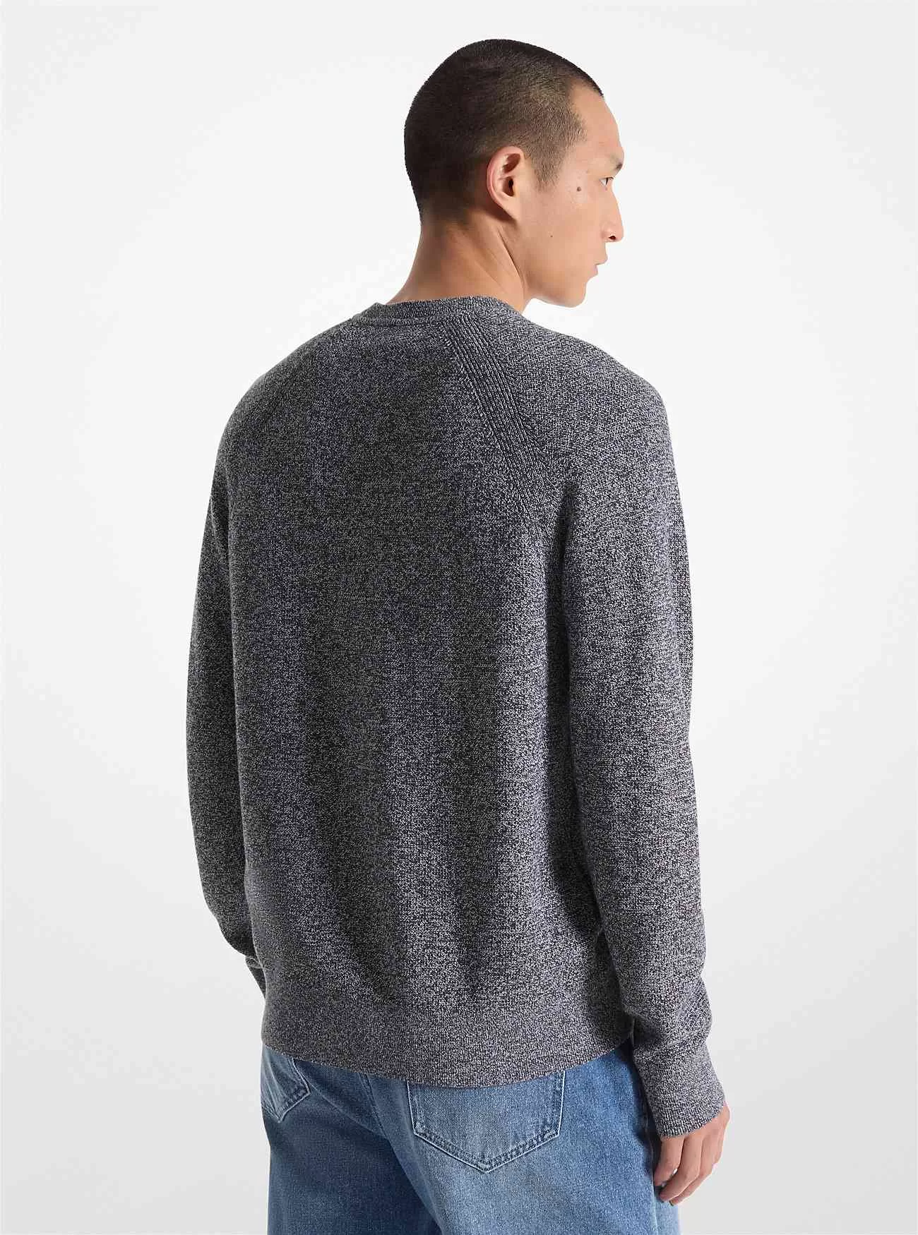 Baumwollpullover mit Rundhalsausschnitt