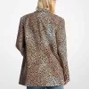 Blazer aus Stretch-Krepp mit Gepardenmuster