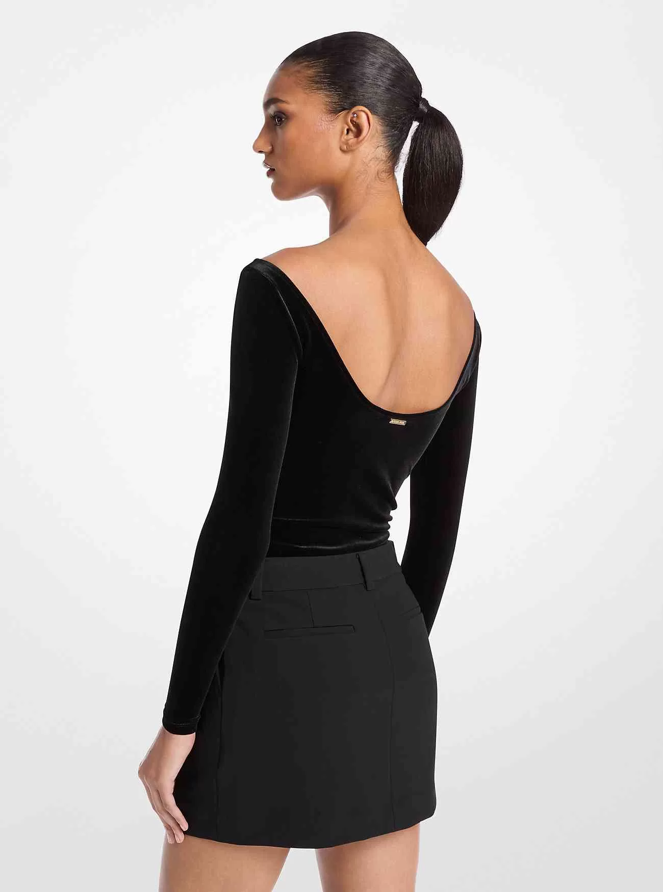 Body aus Stretch-Samt