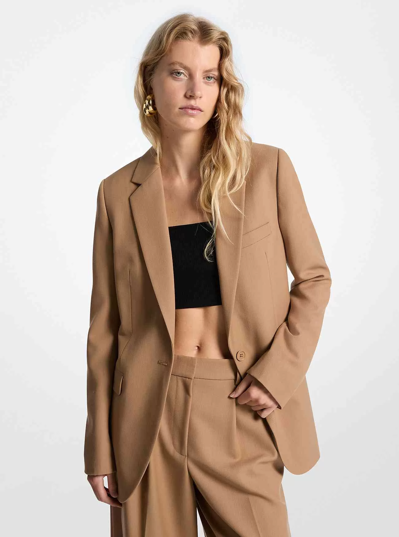 Boyfriend-Blazer aus Wollmischung