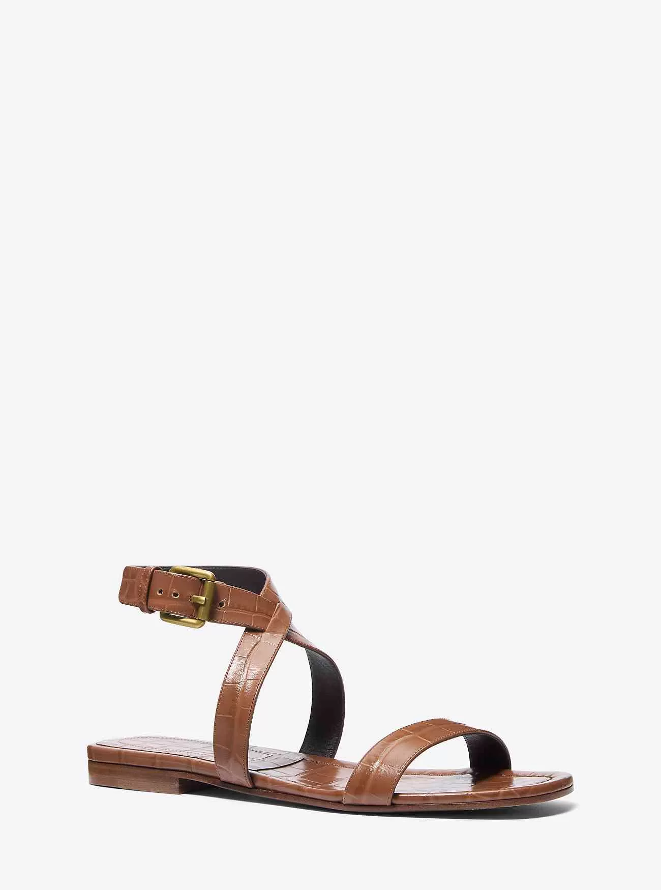 Bridgette Ledersandale mit Krokodilprägung