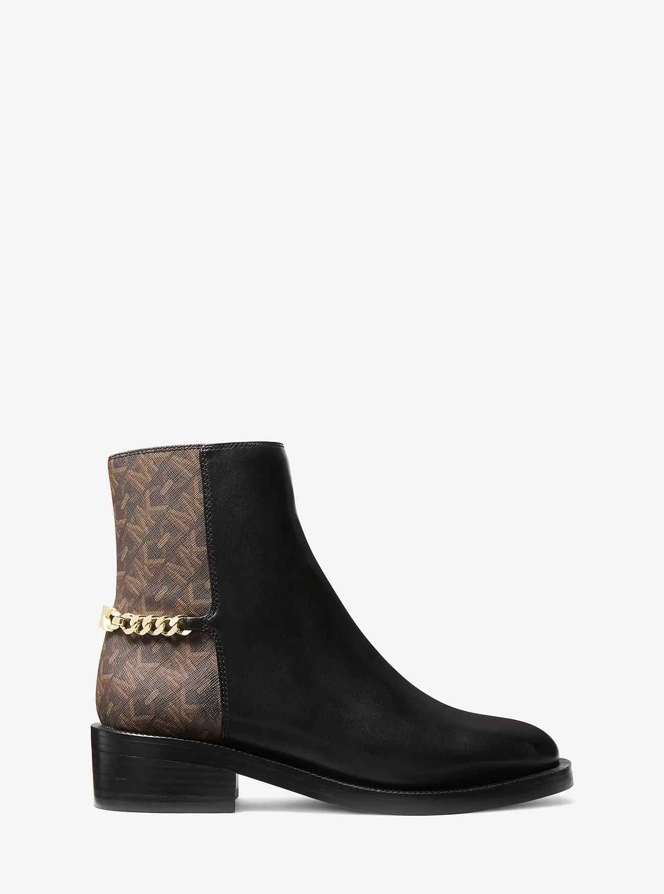 Carlisle-Stiefelette aus Leder und Empire-Monogramm