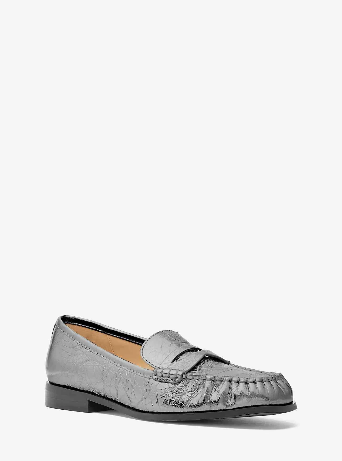 Carlson Loafer aus knisterndem Metallic-Leder