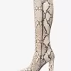 Carly Python geprägter Lederstiefel Carly Python geprägter Lederstiefel
