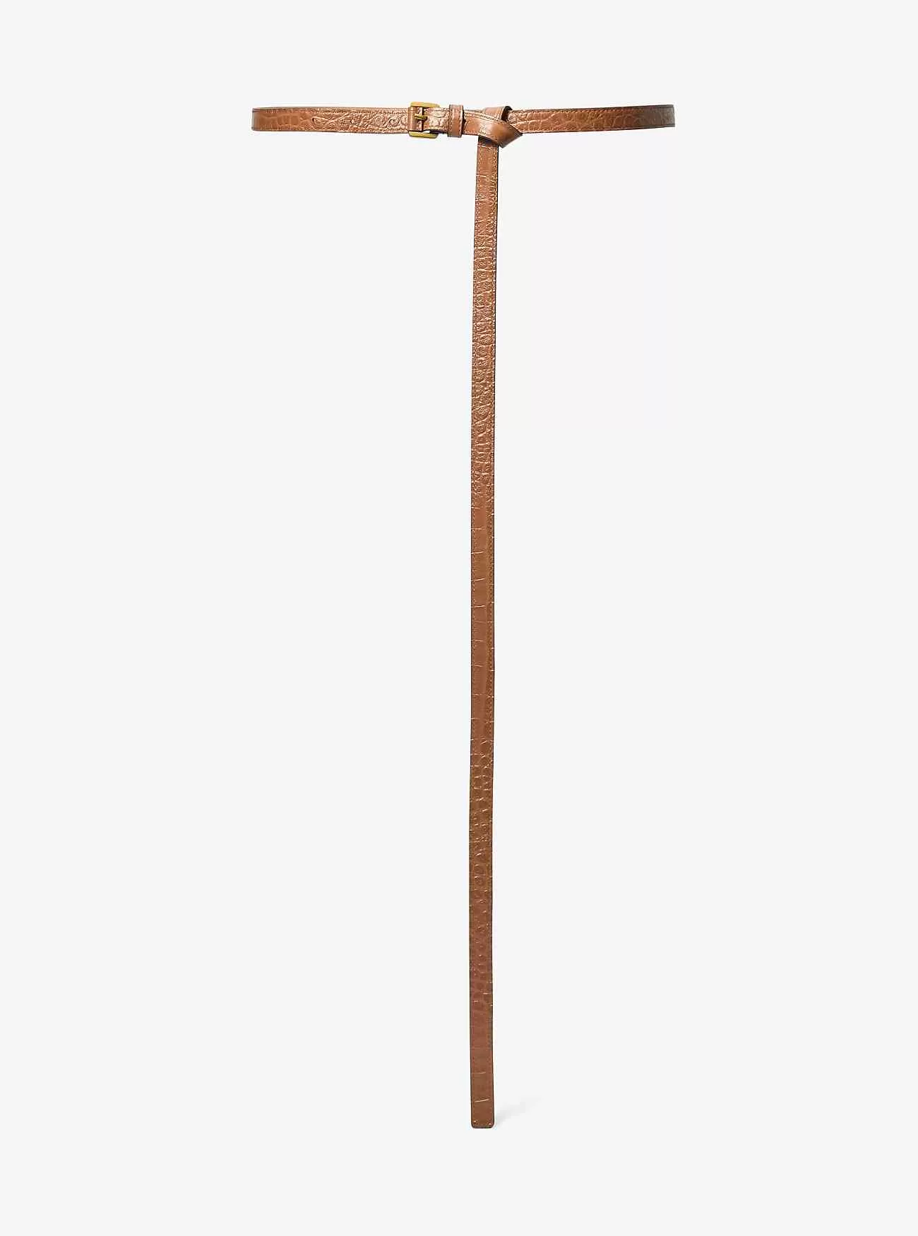 Carolyn Ledergürtel mit Krokodilprägung