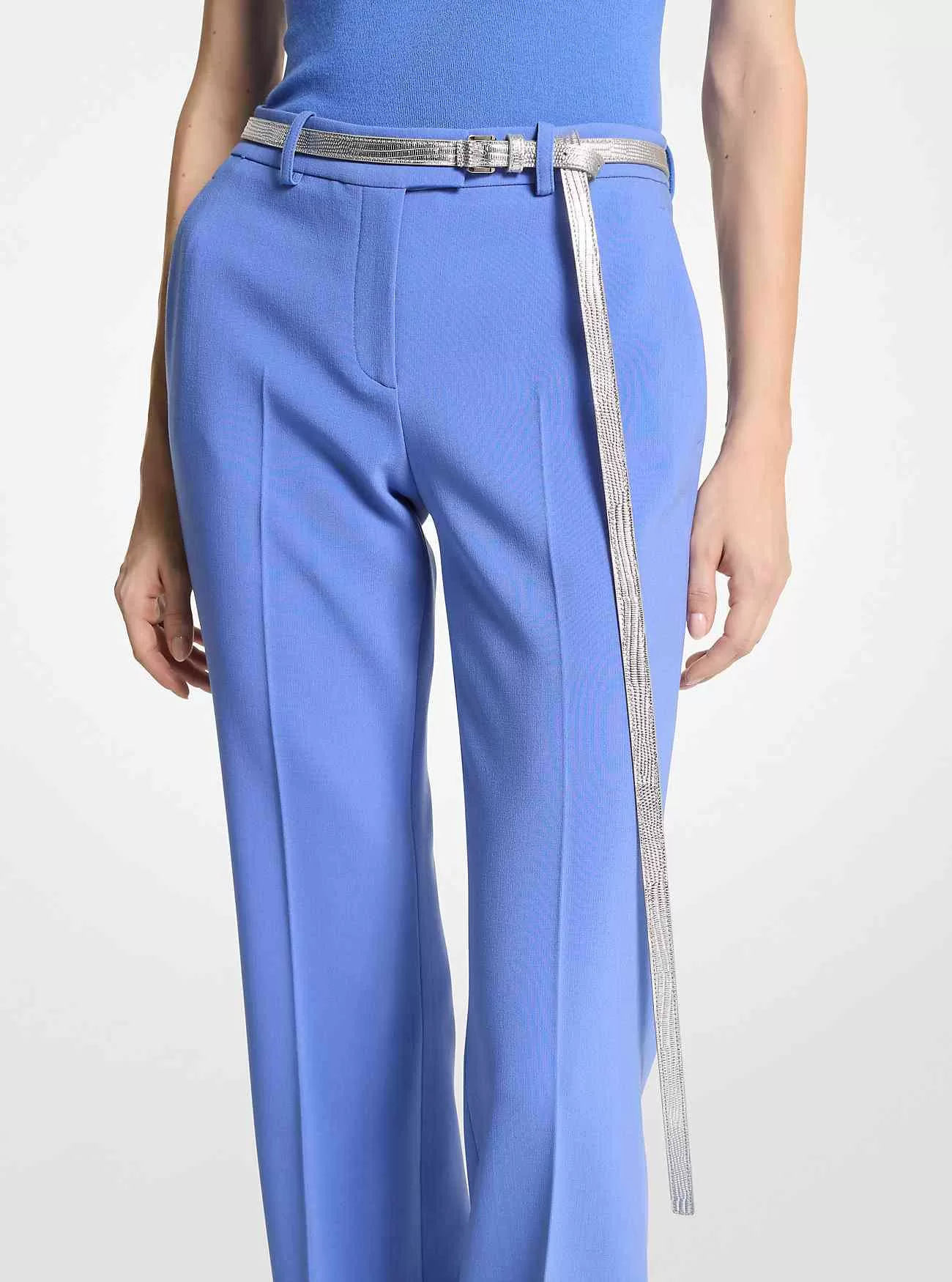 Carolyn Metallic-Ledergürtel mit Eidechsenprägung