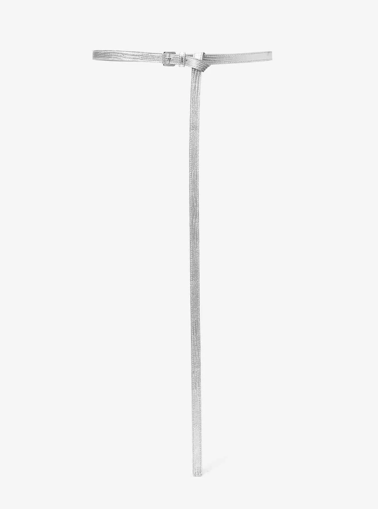 Carolyn Metallic-Ledergürtel mit Eidechsenprägung