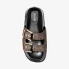Colby Empire Monogram Flatform Slide Sandale
