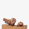 Colby Flatform-Sandale aus Leder