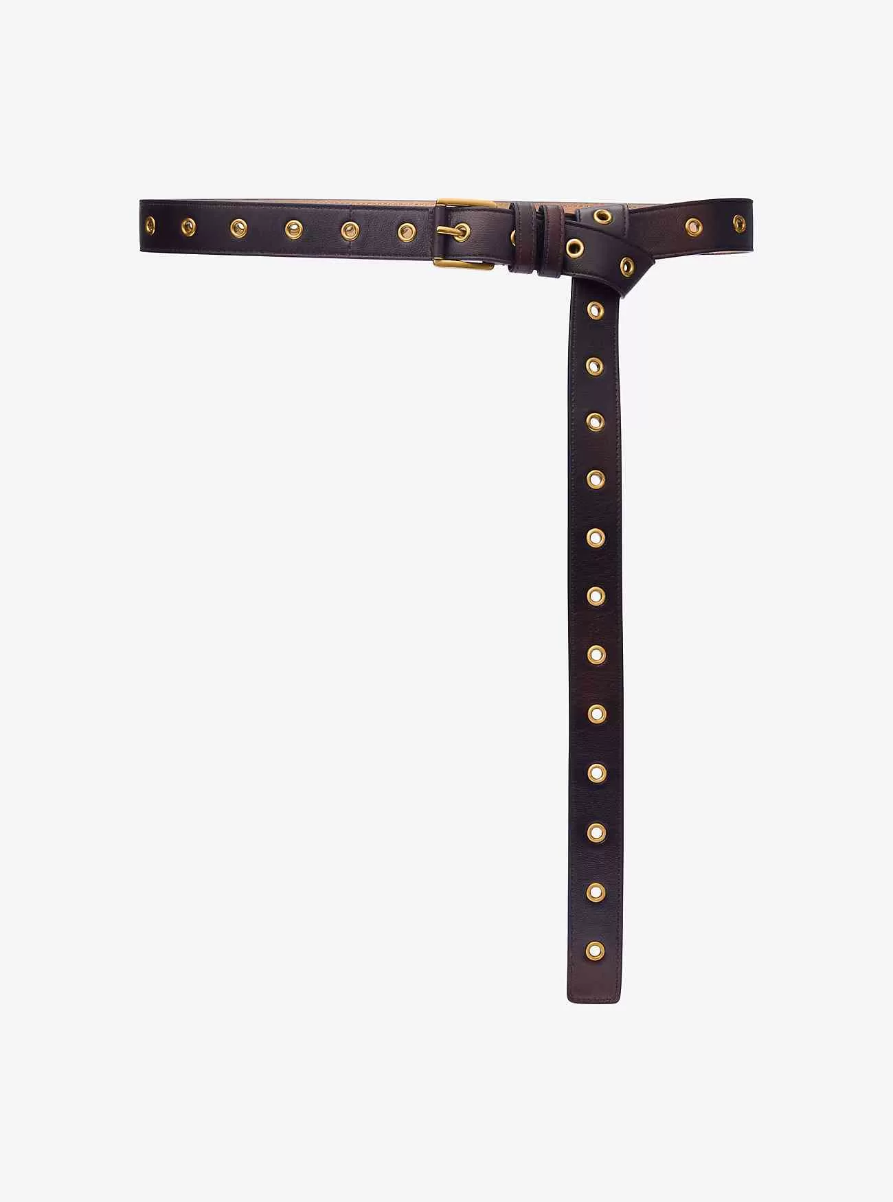 Colby-Gürtel aus brüniertem Leder mit Ösen Colby-Gürtel aus brüniertem Leder mit Ösen