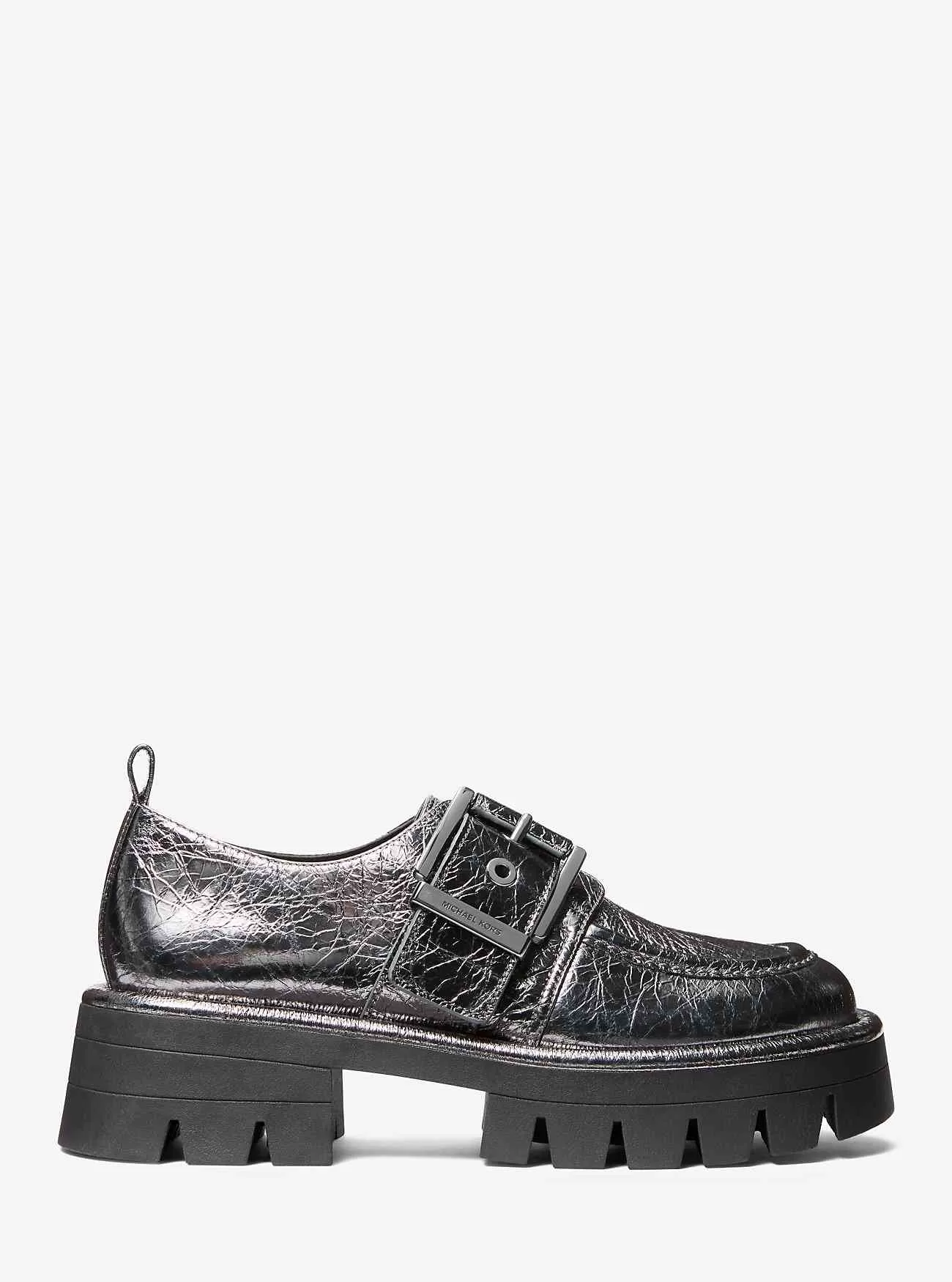 Colby Loafer aus knisterndem Metallic-Leder