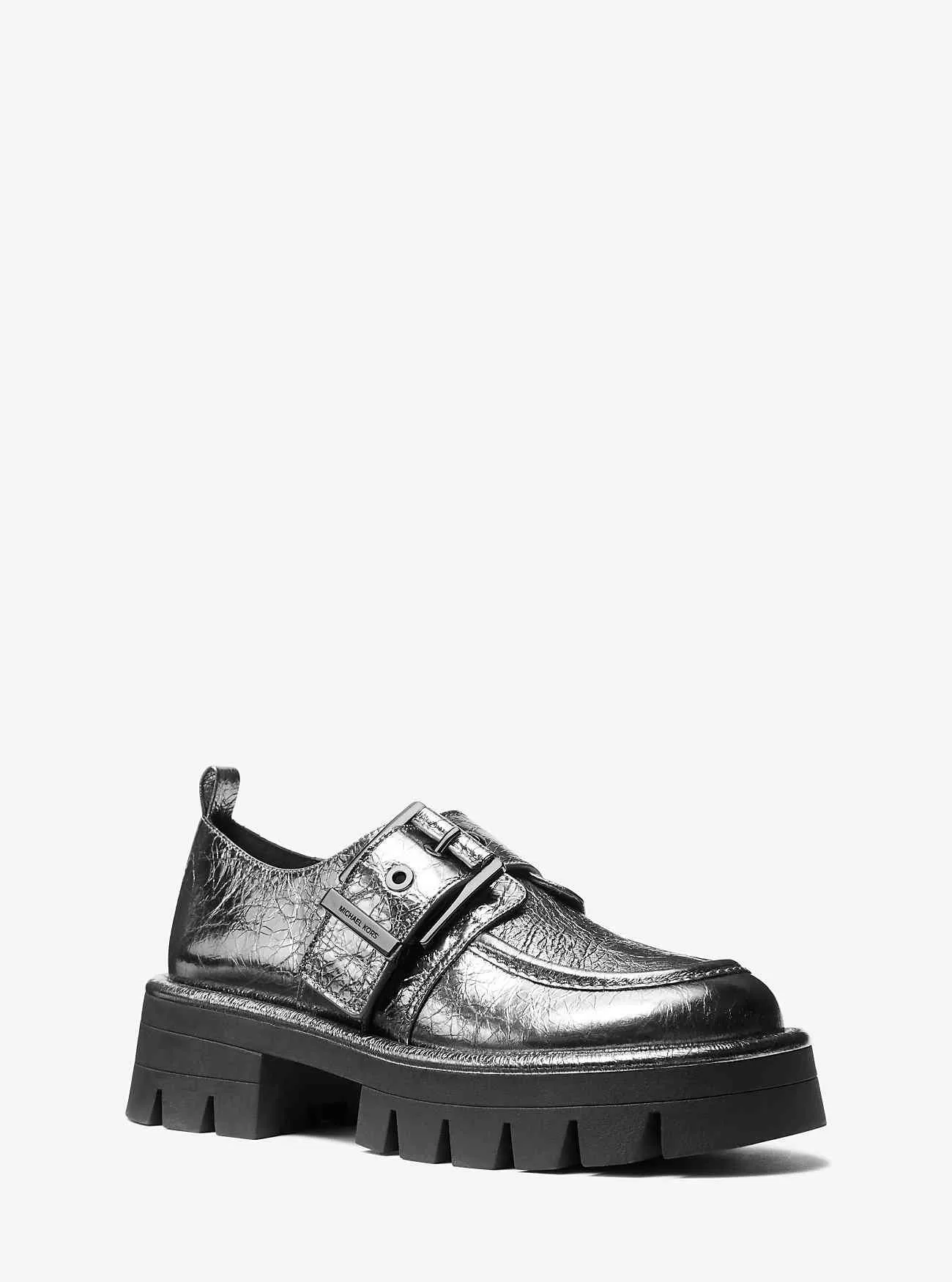 Colby Loafer aus knisterndem Metallic-Leder