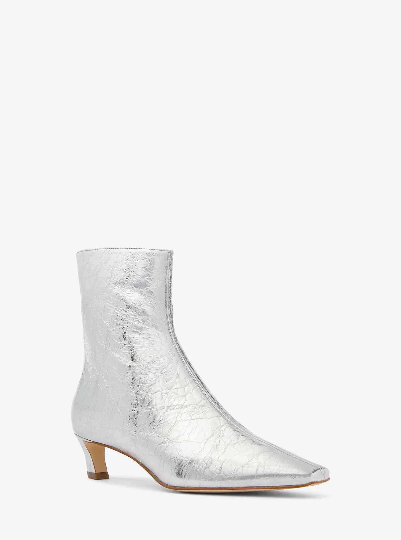 Cosmo-Stiefel aus knisterndem Metallic-Leder