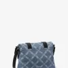 Darrington Mini Empire Diamond Jacquard Denim-Umhängetasche