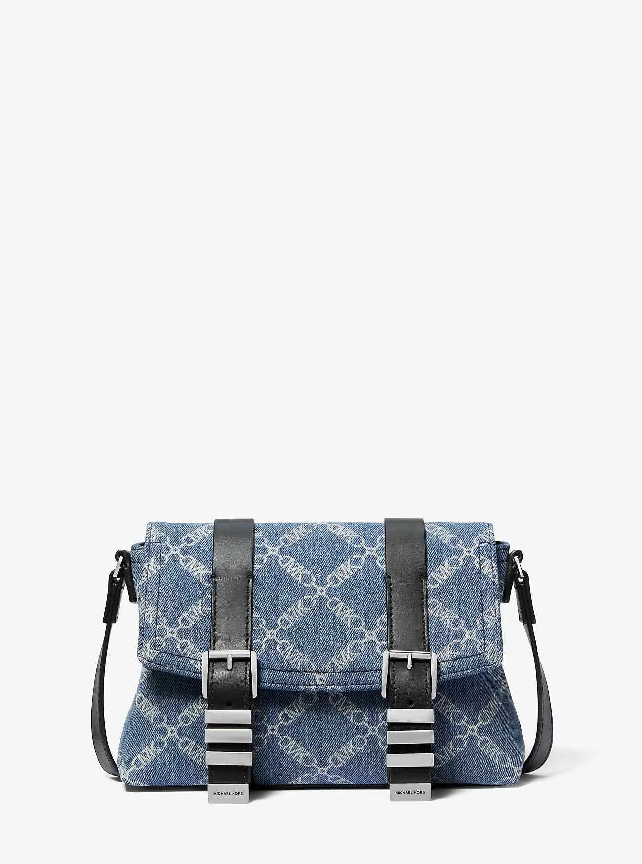 Darrington Mini Empire Diamond Jacquard Denim-Umhängetasche