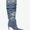 Dawn-bespritzter Jeansstiefel