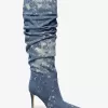 Dawn-bespritzter Jeansstiefel