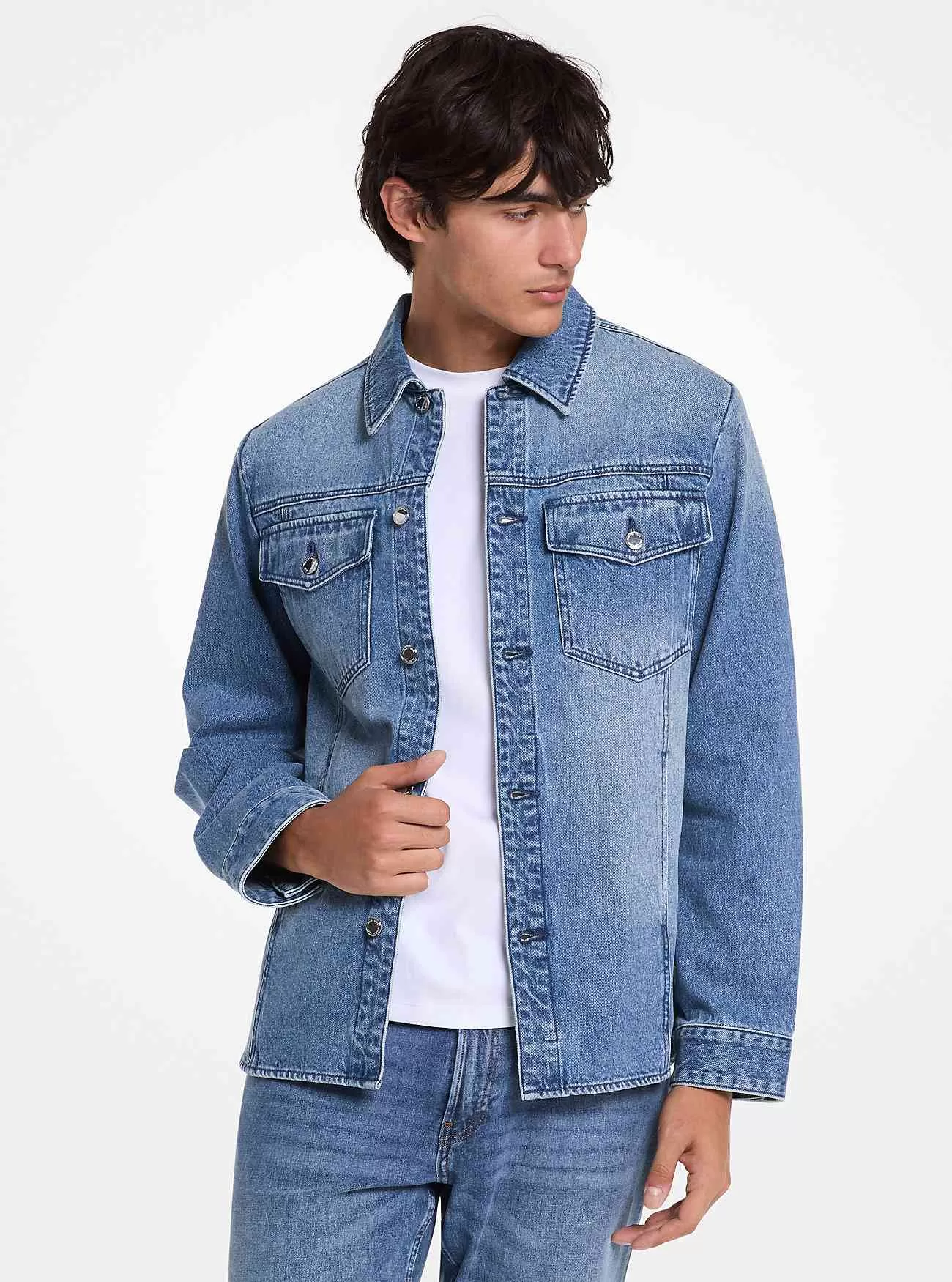 Denim-Hemdjacke
