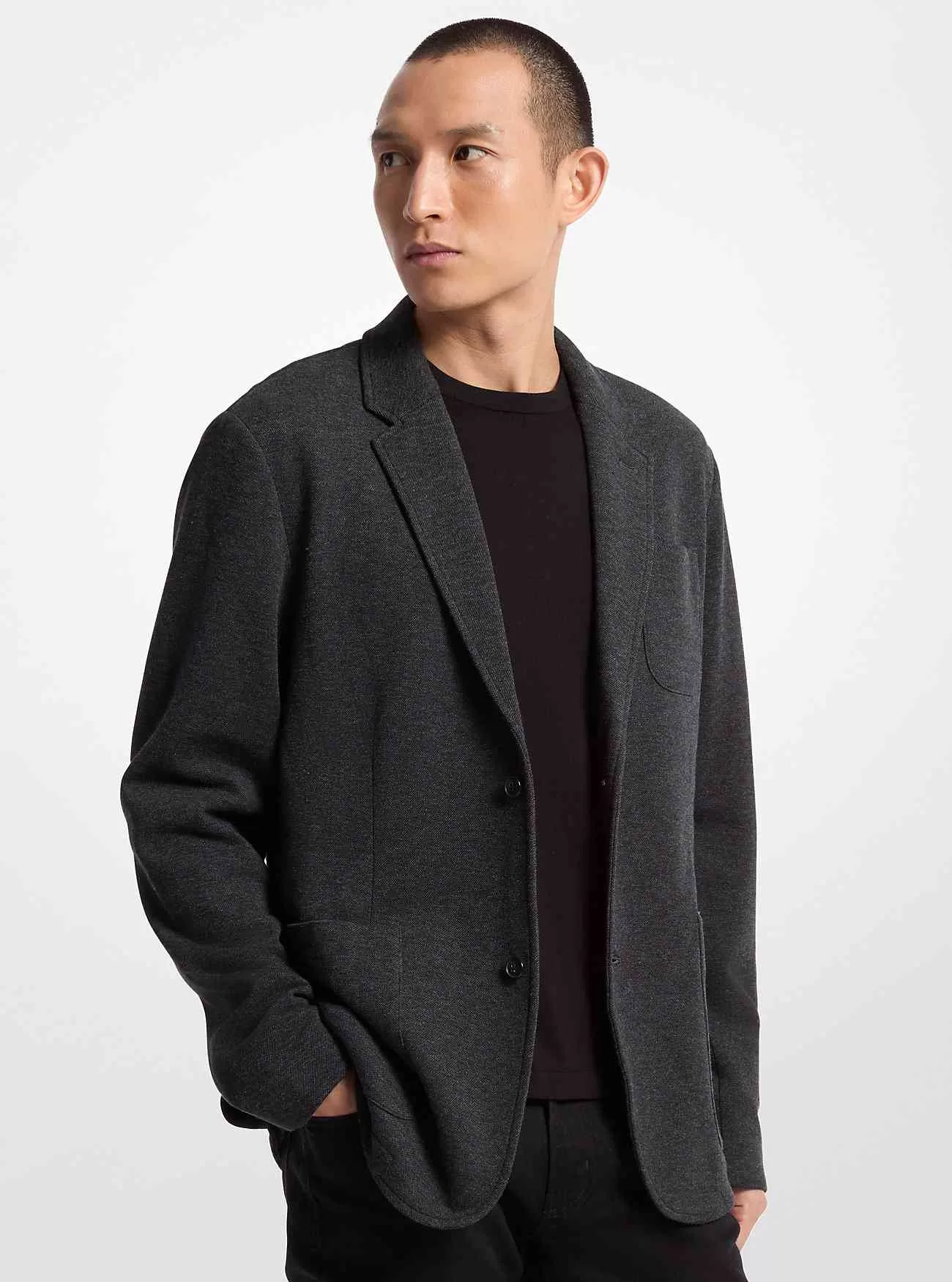 Double-Face-Blazer aus Baumwollmischung