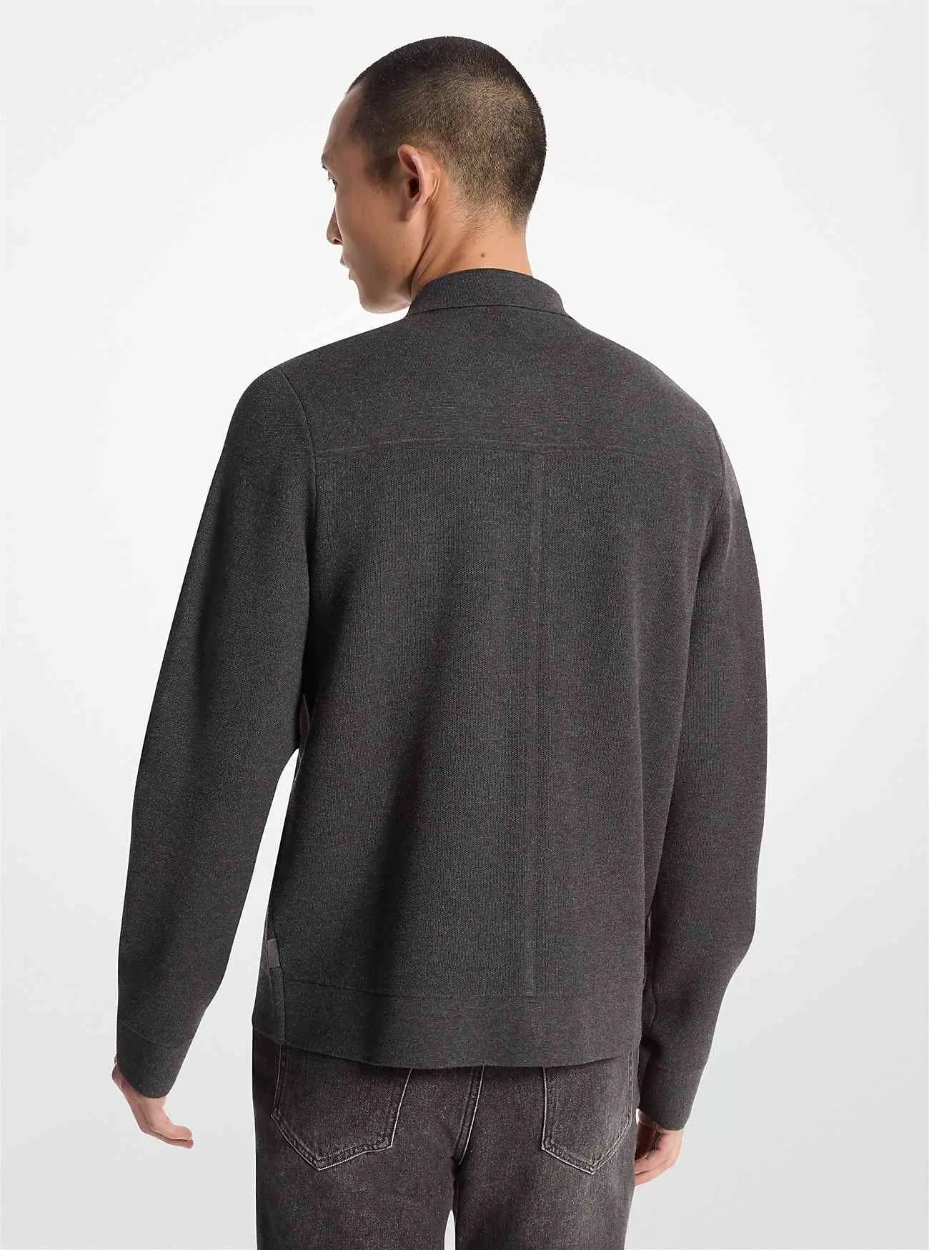 Druckknopfjacke aus Viskosemischung