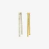 Edelmetallbeschichtete Baguette-Ohrringe aus Messing