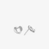 Edelmetallbeschichtete Herz-Ohrstecker aus Sterlingsilber