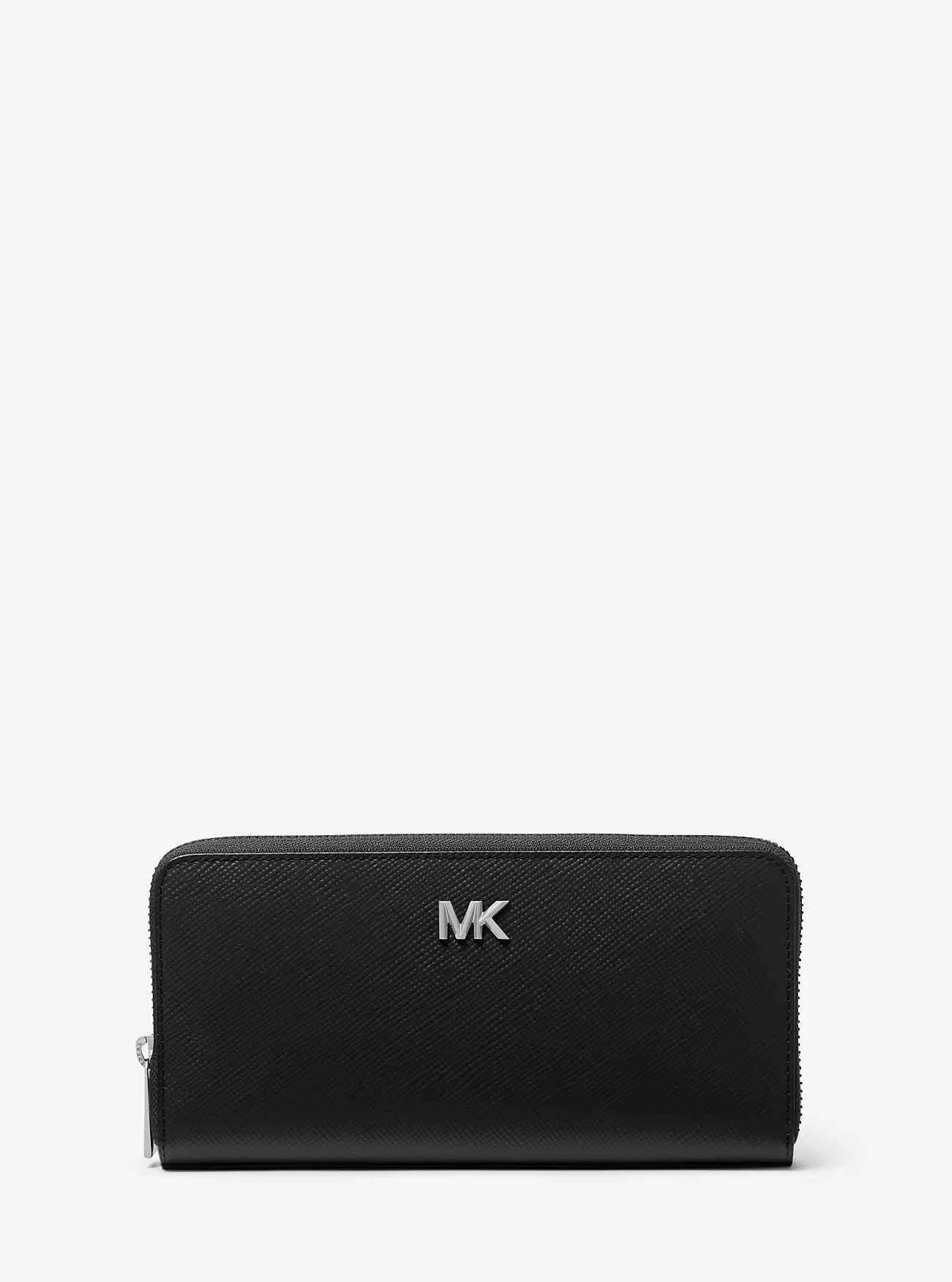 Edison-Geldbörse aus Leder mit umlaufendem Reißverschluss