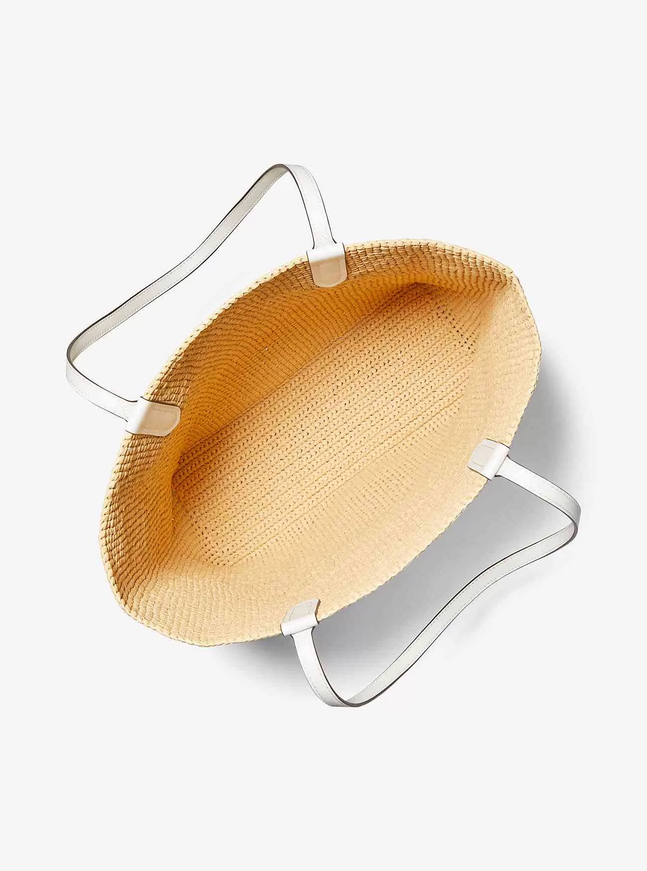 Extragroße Eliza-Einkaufstasche aus Stroh mit Empire-Logo