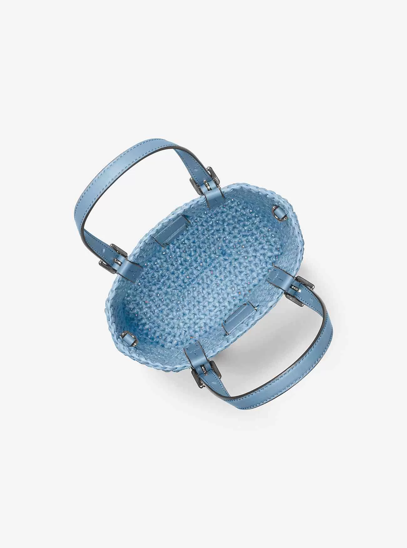 Extrakleine handgehäkelte Umhängetasche „Quinn“ aus Stroh