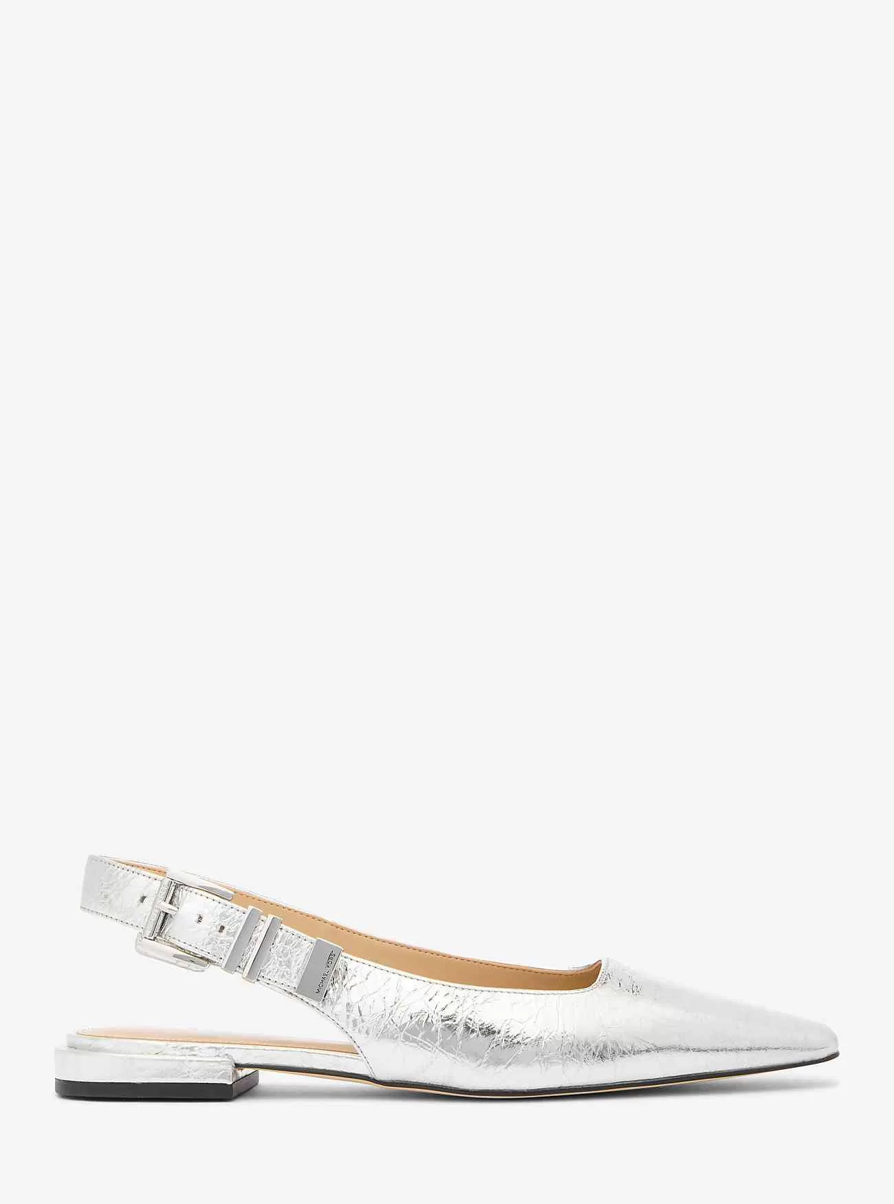 Flache Darrington-Schuhe aus Metallic-Craquelé-Leder