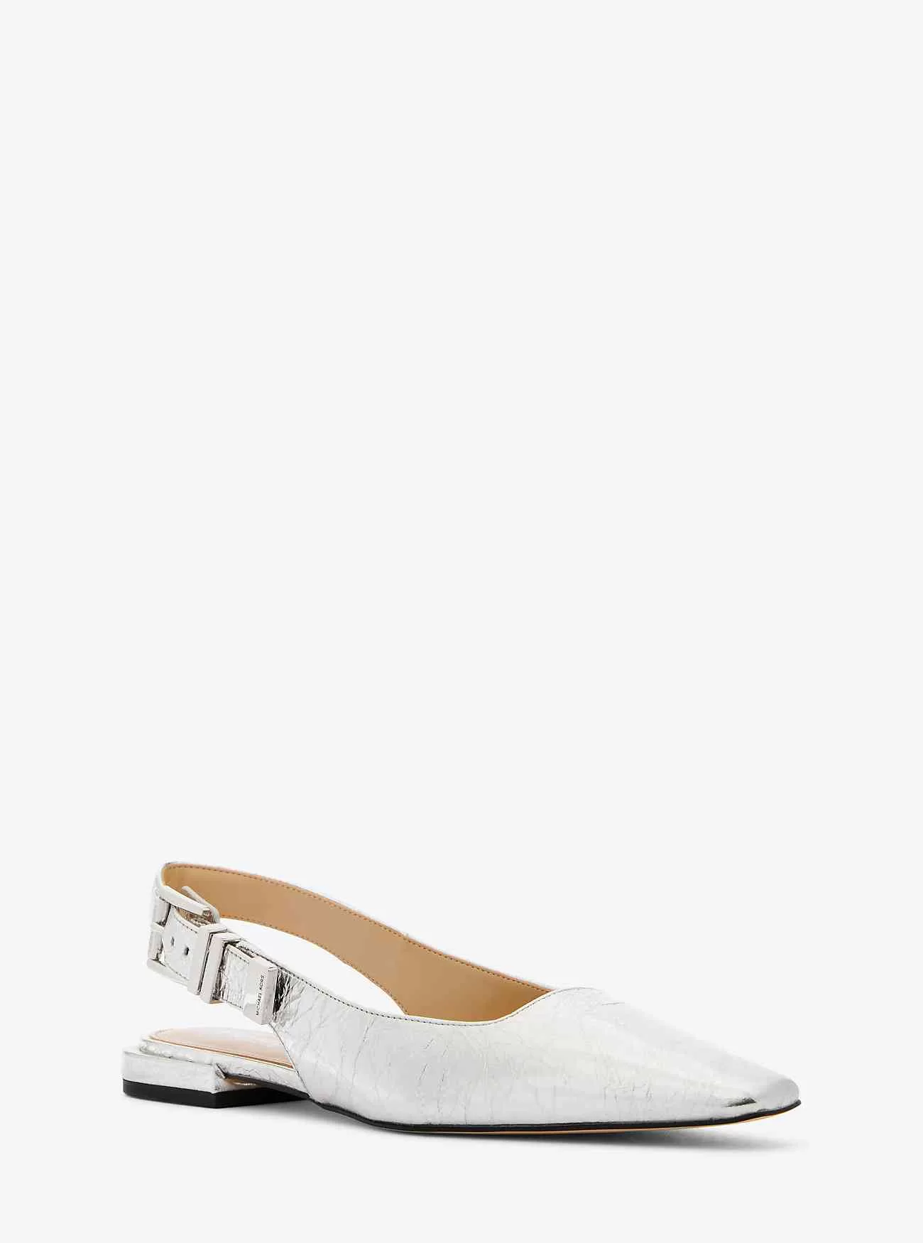 Flache Darrington-Schuhe aus Metallic-Craquelé-Leder