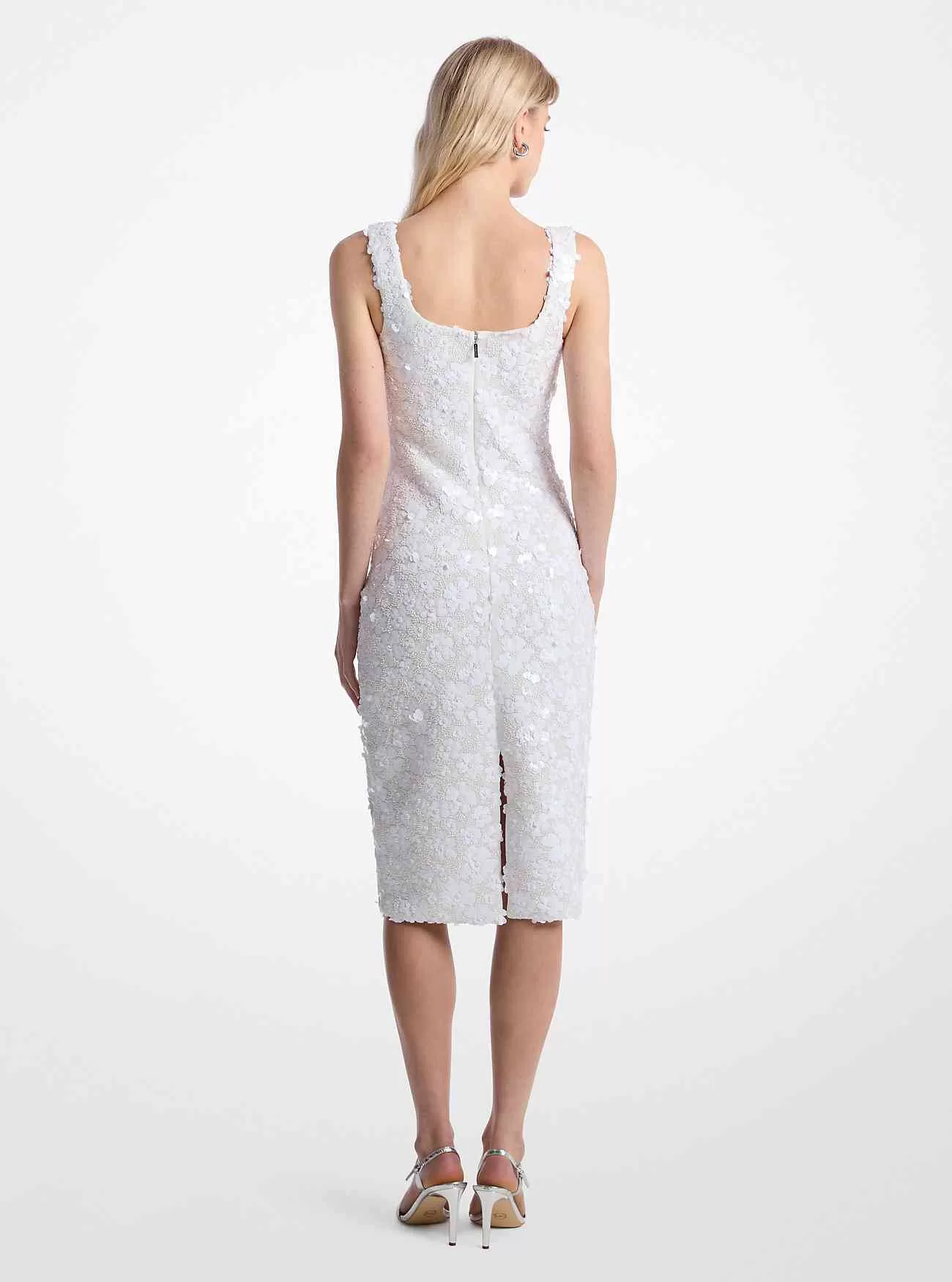 Floral verziertes Scuba-Midikleid