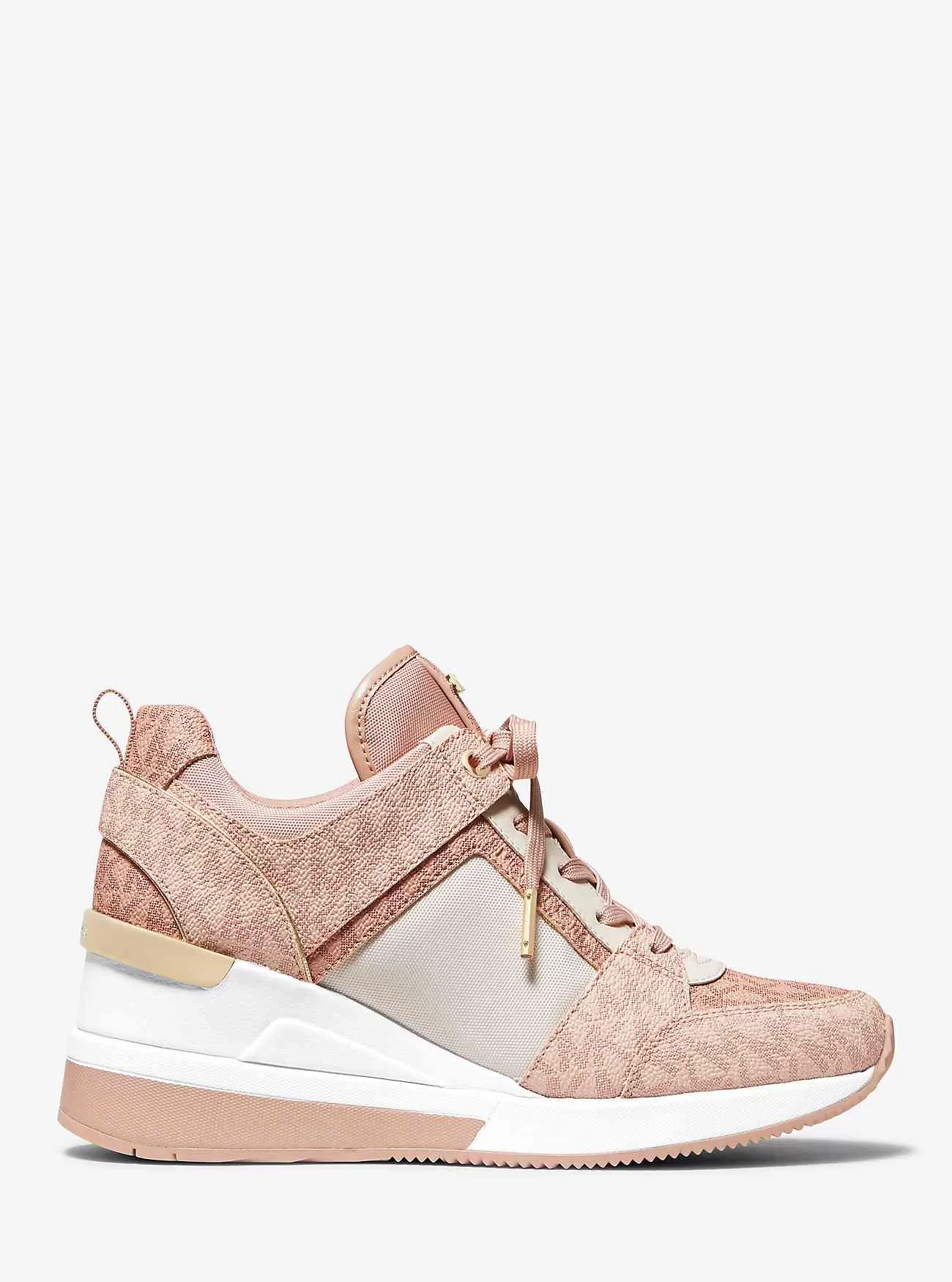 Georgie Color-Block-Logo und Leder-Turnschuh