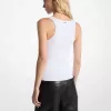 Geripptes Tanktop mit U-Ausschnitt