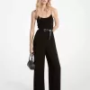 Gesmokter Overall aus Georgette-Kette