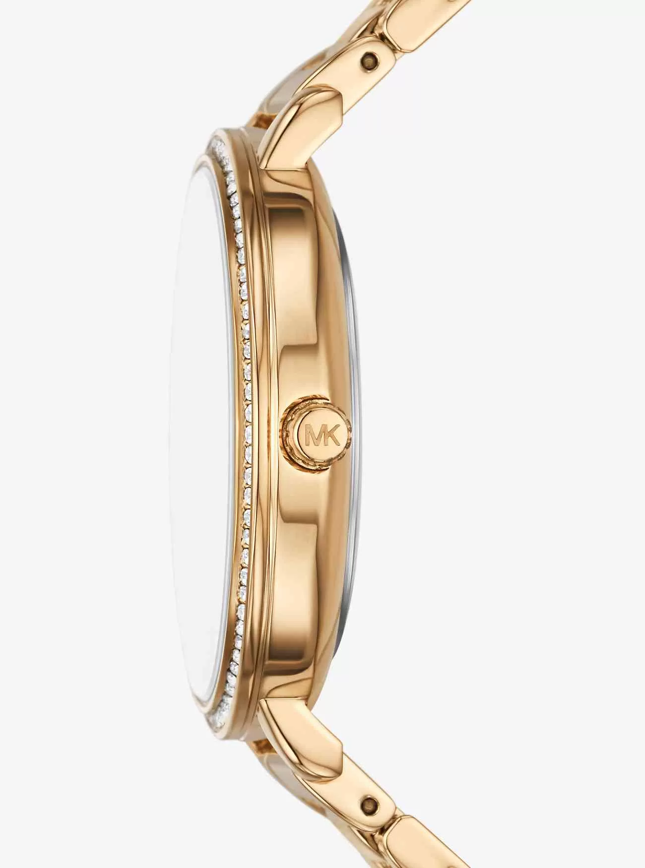 Goldfarbene Uhr mit geprägtem Logo von Pyper