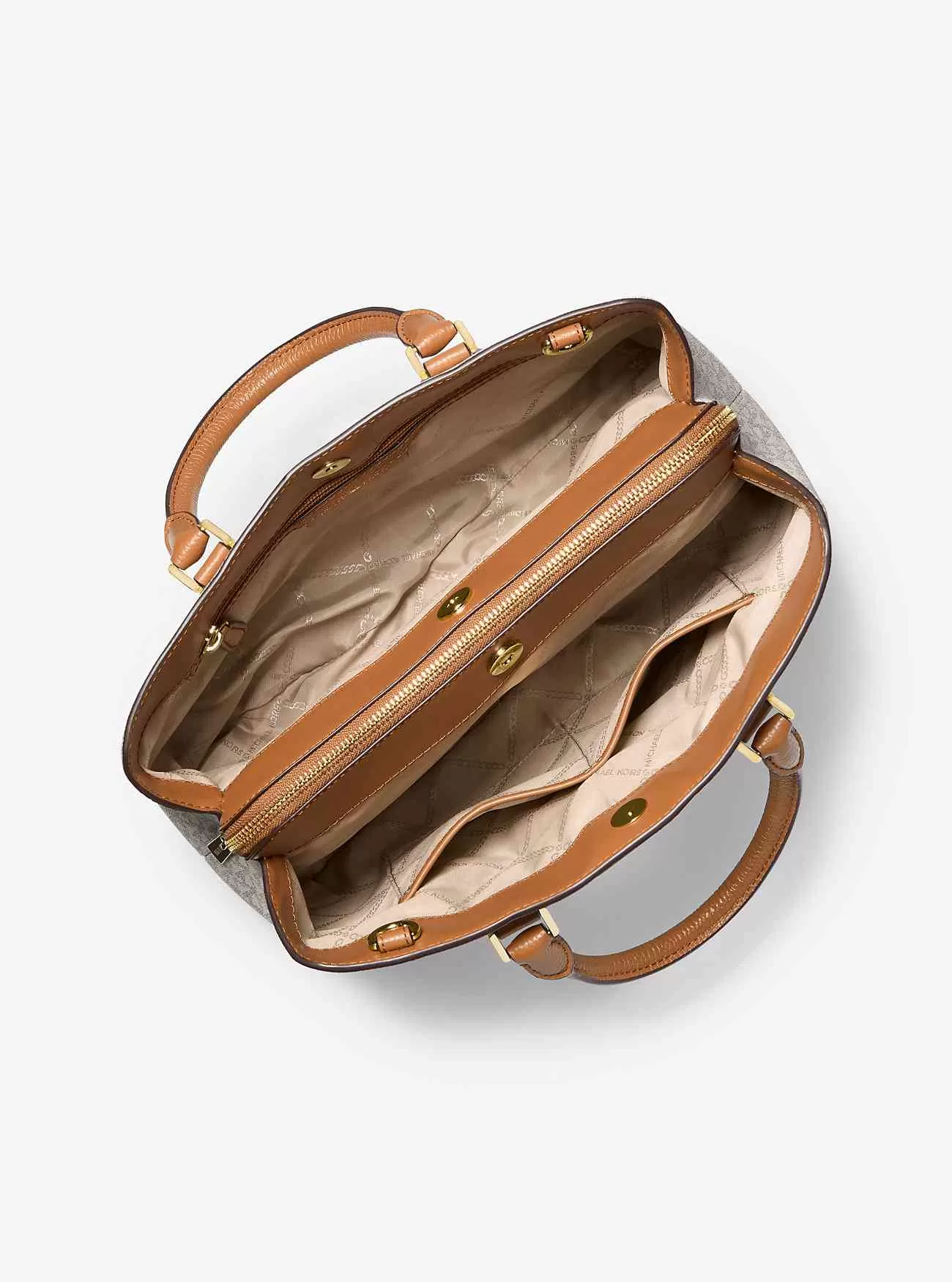 Große Camille-Umhängetasche aus Leder und Logo