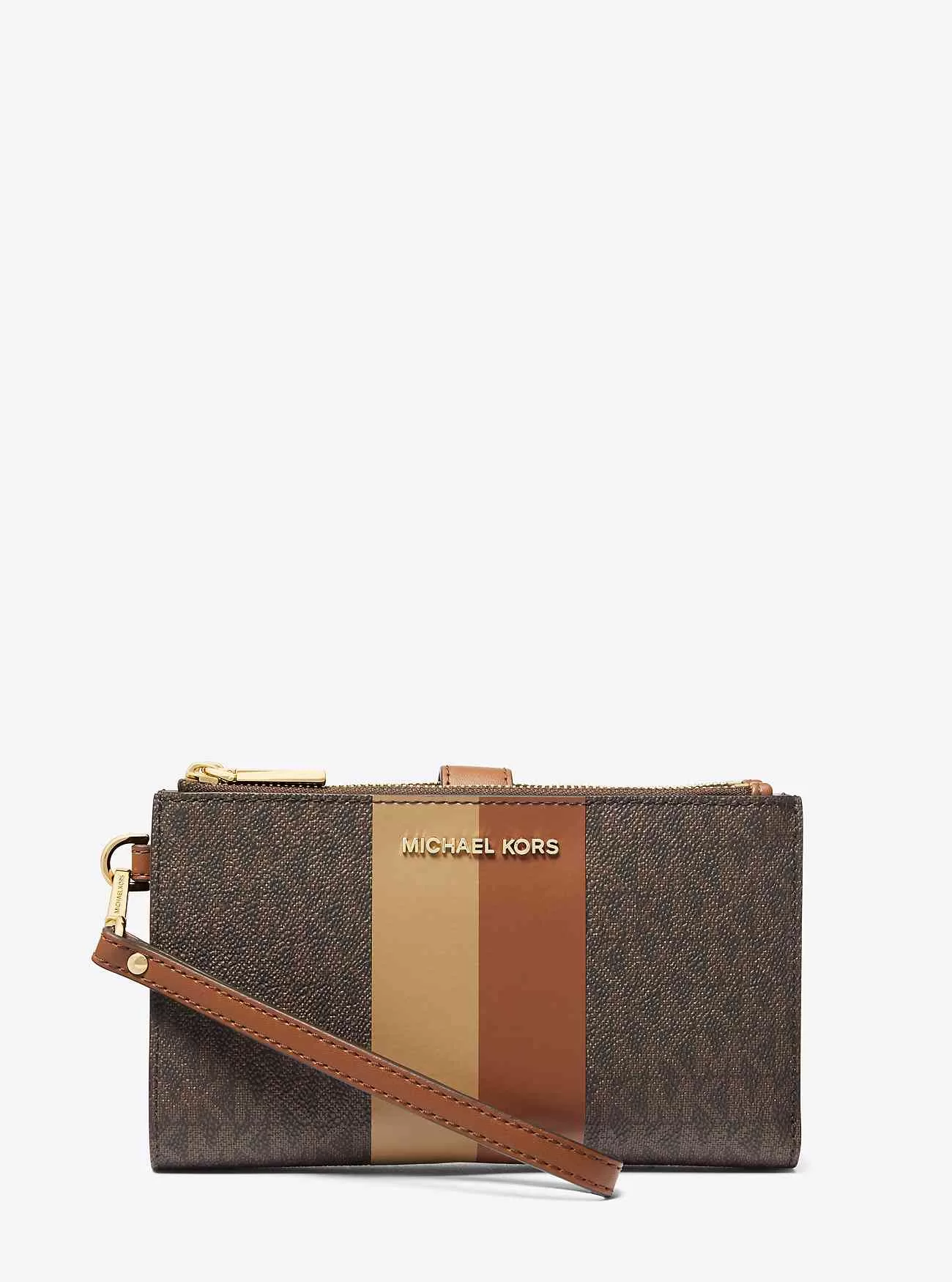 Große Jet Set-Smartphone-Geldbörse mit Logo-Streifen