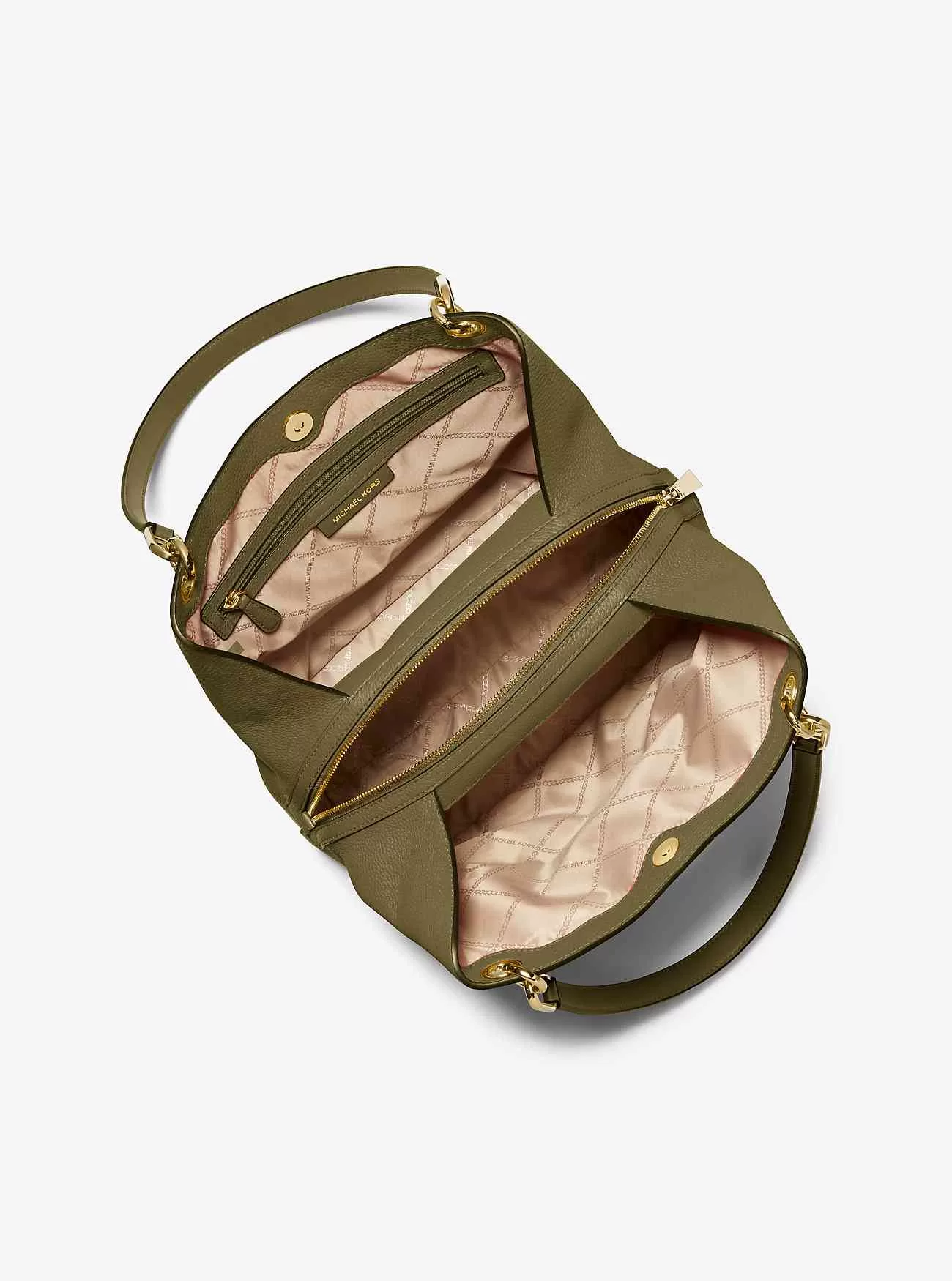 Große Kensington-Einkaufstasche aus genarbtem Leder