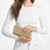 Große Mona-Clutch aus Metallic-Leder
