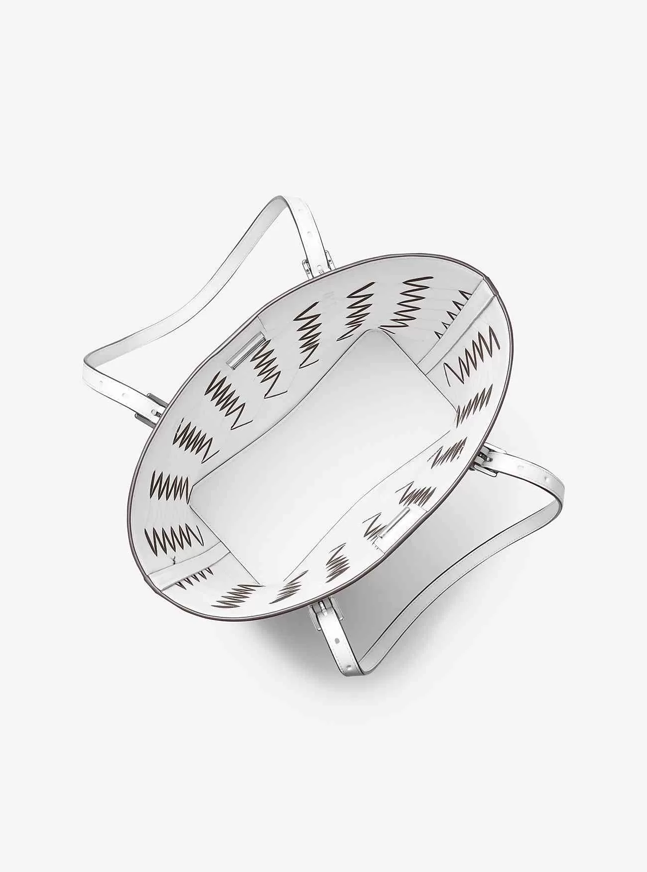 Große Tragetasche „Quinn“ aus gewebtem Leder