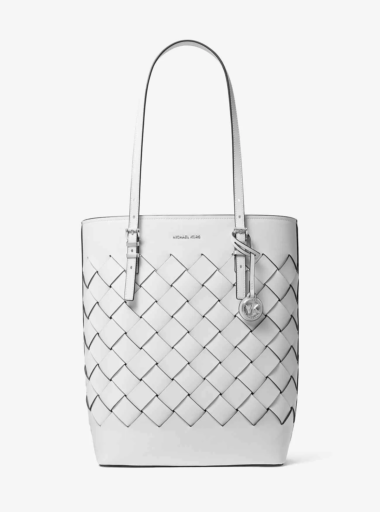 Große Tragetasche „Quinn“ aus gewebtem Leder