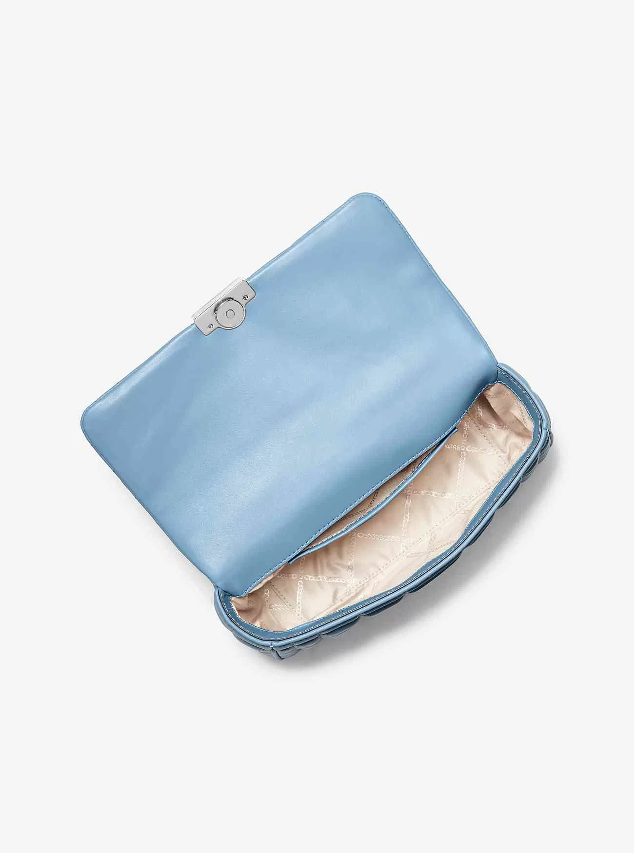 Große Tribeca-Schultertasche aus gestepptem Leder